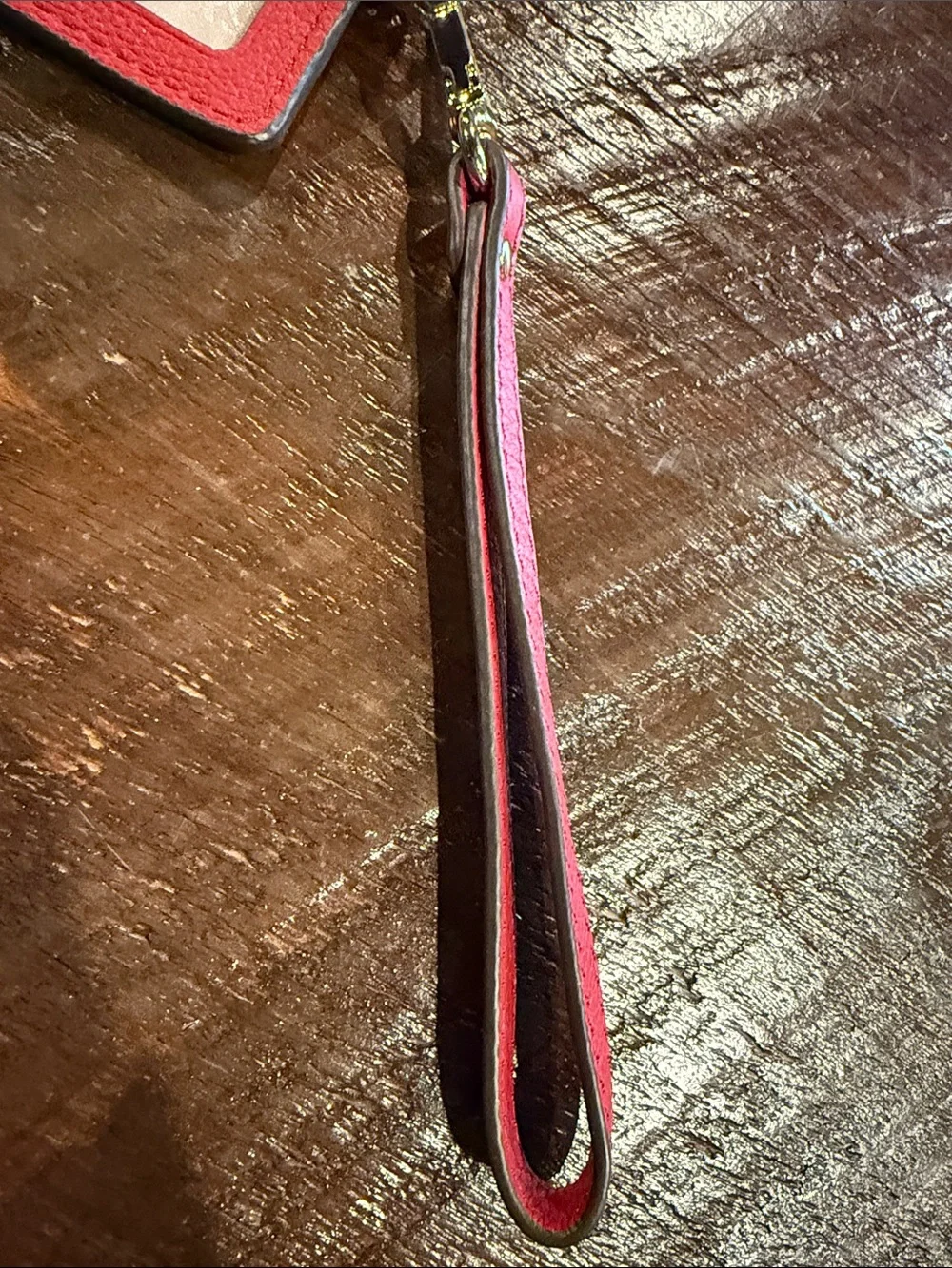 Michael Kors Red Leather Wristlet Card Case